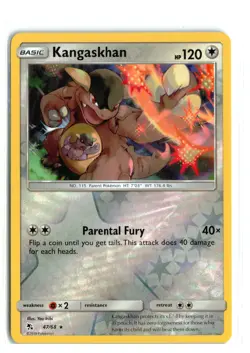 KANGASKHAN 47/68 HIDDEN FATES REVERSE HOLO POKEMON TCG NM-LP - Image 1