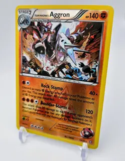 Team Magma's Aggron #14 + Bonus! - Reverse Foil ✨ Pokemon XY Double Crisis - NM - Image 1