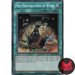 Yugioh Pre-Preparation of Rites RA01-EN055 Secret Rare 1st Edition NM - Image 1