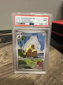 2024 POKEMON SSP EN ALOLAN DUGTRIO ILLUSTRATION RARE PA #208 PSA 9 - Image 1