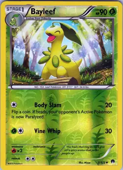 Bayleef 2/122 Uncommon - Pokemon TCG XY: BREAKpoint - Reverse Holo (NM) - Image 1
