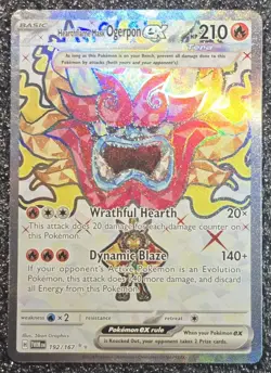 Pokemon TCG Hearthflame Mask Ogerpon EX 192/167 Twilight Masquerade 2024 NM - Image 2