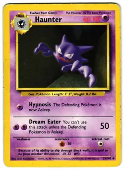 Pokemon Base Set Haunter #029/102 Uncommon Moderately played - Image 1