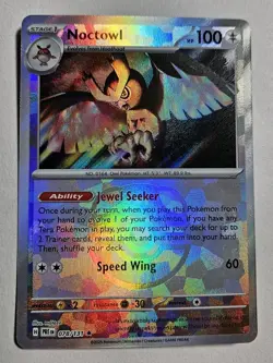 Noctowl (Master Ball Pattern) Holo Prismatic Evolutions Rare 078/131 Pokemon TCG - Image 1