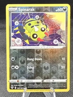 Pokemon Spinarak 102/189 Reverse Holo Common Darkness Ablaze NM/MT - Image 1