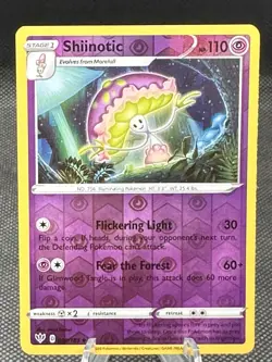 Pokemon TCG Sword & Shield Darkness Ablaze - Shiinotic 080/189 Reverse Holo - Image 1