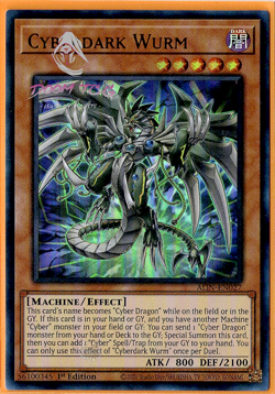 Yugioh! Cyberdark Wurm ALIN-EN027 (UR) 1st Ed "Cyberdark/Cyber Dragon Support" - Image 1