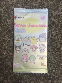 1x pack LIFE KABAO Sanrio trading cards, Official kuromi, hello kitty, my melody - Image 1