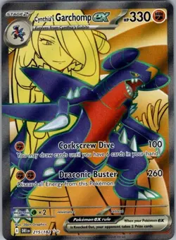 Pokemon Card Cynthia's Garchomp EX 215/182 Destined Rivals - Near Mint - Image 1