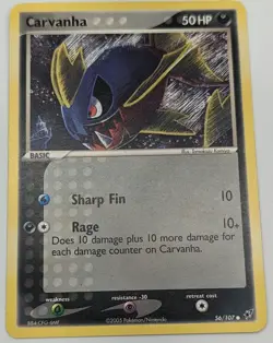 Carvanha 56/107 EX Deoxys (NM) Nintendo Pokemon Trading Card - Image 1