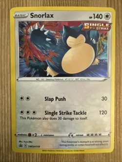 Snorlax - SWSH119 - Pokemon Sword & Shield Promo Ultra Rare Holo Card NM - Image 1