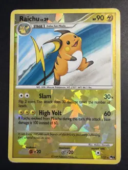 Raichu 3/17 Cracked Ice Reverse Holo- POP Series 9 Pokemon Card HP - Image 1
