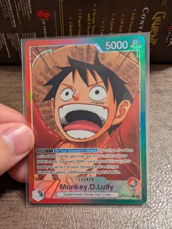 Monkey D. Luffy Trading Card One Piece TCG OP13-001 Leader Parallel NM - Image 1