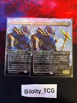 Hashaton, Scarab's Fist (Borderless) Commander: Aetherdrift Foil - Image 1