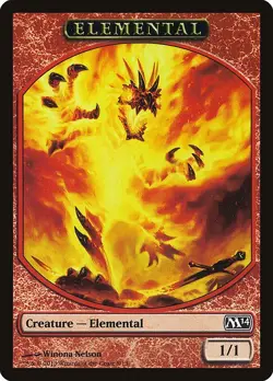 Elemental Token 10x - Red - Nelson Art - M14 Core Set 2014 MTG Magic NM - Image 1