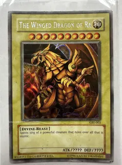 Yugioh The Winged Dragon Of Ra GBI-003 Card Damaged - Image 1