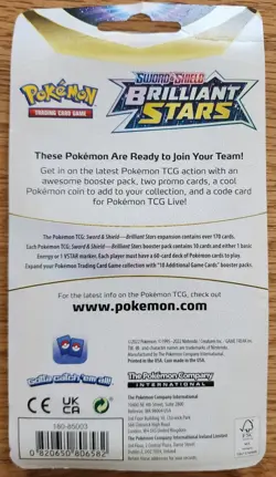Pokemon Sword & Shield Brilliant Stars Blister pack Raichu & Pikachu - Image 2