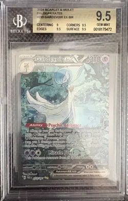 2024 Pokemon Scarlet and Violet Paldean Fates #233 Gardevoir EX SIR BGS 9.5 - Image 1