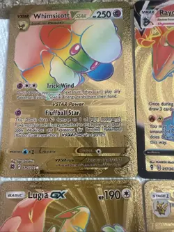 Pokemon 4 Vmax Gx Gold Foil 🔥Fan Art🔥set NM - Image 4