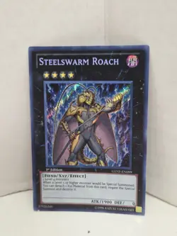 Yugioh Secret Rare 1st Edition Steelswarm Roach GENF-EN099 - Image 2
