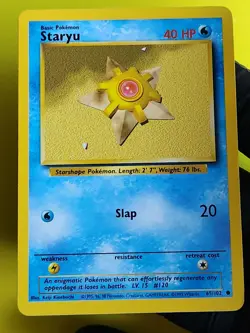 Staryu 65/102 Base Set Unlimited Original Vintage Pokemon Card Pokemon TCG Lp - Image 1