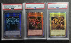 Yu-Gi-Oh! Egyptian God Card Set 2010 LC01 /02 /03 EN00 PSA 8 Ra Obelisk Slifer - Image 1