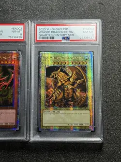 Yu-Gi-Oh! Egyptian God Card Set 2010 LC01 /02 /03 EN00 PSA 8 Ra Obelisk Slifer - Image 2