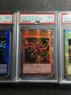 Yu-Gi-Oh! Egyptian God Card Set 2010 LC01 /02 /03 EN00 PSA 8 Ra Obelisk Slifer - Image 3