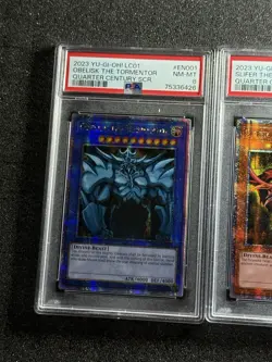 Yu-Gi-Oh! Egyptian God Card Set 2010 LC01 /02 /03 EN00 PSA 8 Ra Obelisk Slifer - Image 4
