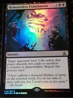 Remorseless Punishment FOIL , Oath of the Gate, NM ,MTG, FREE SHIPPING - Image 1