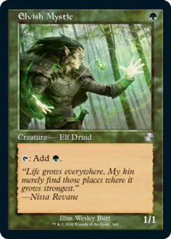 1x Elvish Mystic NM-Mint, Japanese Time Spiral Remastered MTG Magic - Image 1