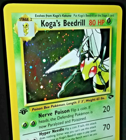 1ST EDITION POKEMON GYM CHALLENGE - KOGA'S BEEDRILL #9/132 - HOLO (EX/NM) - Image 1