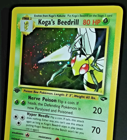 1ST EDITION POKEMON GYM CHALLENGE - KOGA'S BEEDRILL #9/132 - HOLO (EX/NM) - Image 2
