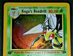 1ST EDITION POKEMON GYM CHALLENGE - KOGA'S BEEDRILL #9/132 - HOLO (EX/NM) - Image 4