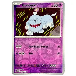 Greavard 070/142 Sv07: Stellar Crown Pokemon TCG (REVERSE HOLO, NM) - Image 1