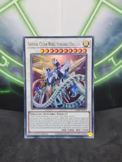Yugioh Crystal Clear Wing Synchro Dragon LED8-EN005 Ultra Rare 1st Edition NM - Image 1