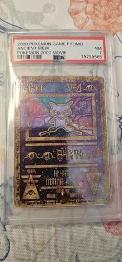 PSA 7 Ancient Mew 2000 Pokemon Movie Promo Card Holo - Image 1