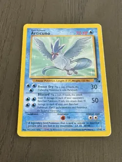 Articuno 17/62 (HP) Non Holo Fossil Unlimited 1999 WOTC Pokemon Card - Image 1