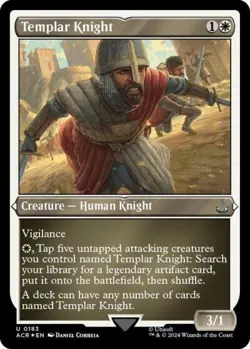 Templar Knight (Foil Etched) -Foil Light Play MTG - Image 1