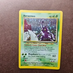 Heracross 6/111 Pokemon Neo Genesis Holo Rare Card - MP - Image 1