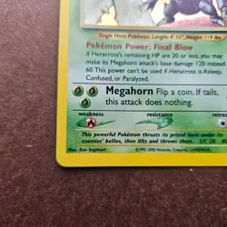 Heracross 6/111 Pokemon Neo Genesis Holo Rare Card - MP - Image 5