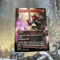 Faithless Looting - Borderless - Commander Masters - MTG - Image 1