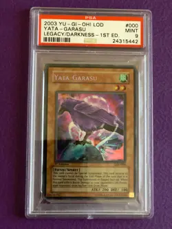 Yu-Gi-Oh! PSA 9 Yata-Garasu 1st Edition (LOD-000) - SECRET RARE - Image 1
