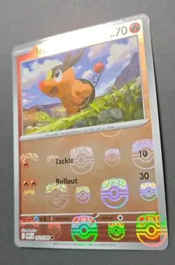 Pokemon TCG Tepig 011/086 Master Ball Reverse Holo SV White Flare - Image 3