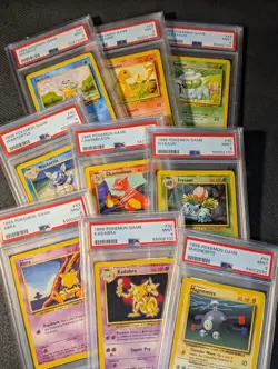 1999 Pokemon Base Set PSA 9 MINT - Lot of 9 Slabs. - Image 1