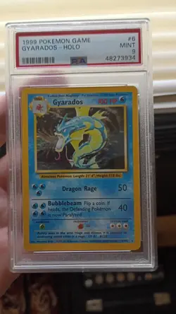 1999 Pokemon Base Set Gyarados Holo Rare PSA 9 Mint - Image 1
