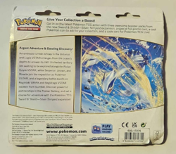 NEW Sealed Pokemon TCG Silver Tempest 3 Booster Blister Pack Manaphy Promo Coin - Image 2