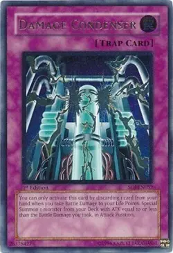 *** DAMAGE CONDENSER *** 1ST EDITION ULTIMATE RARE (LP) SOI-EN052 YUGIOH! - Image 1