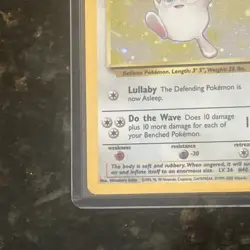 Pokemon TCG Wigglytuff Base Set 2 Holo Rare Card 19/130 Swirls LP+ - Image 2