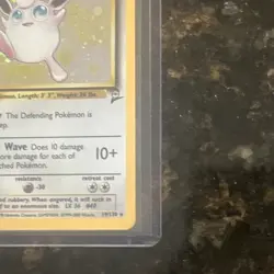 Pokemon TCG Wigglytuff Base Set 2 Holo Rare Card 19/130 Swirls LP+ - Image 3